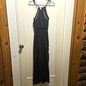 Black high neck maxi dress